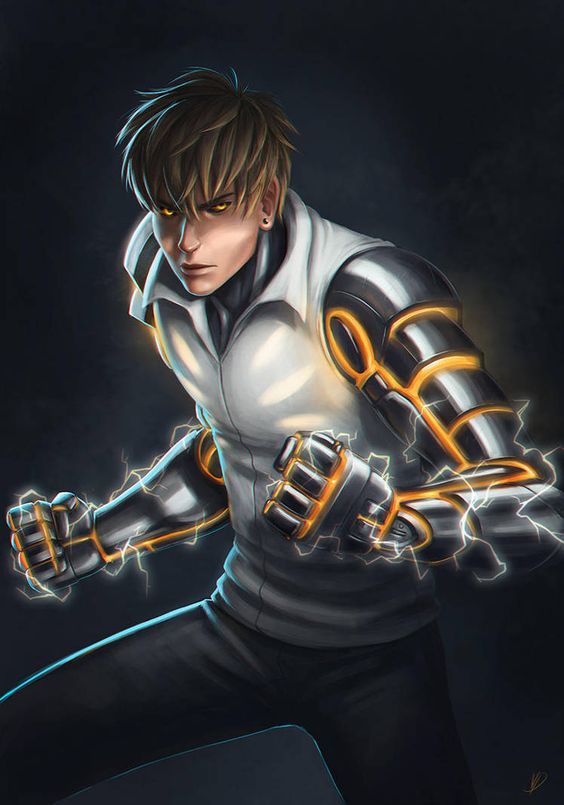 Upon receiving a notification message from the hero association, Genos must make a decision immediately, one is to tell Saitama what is happening or try to handle all the problems on his own. As always, Genos set Saitama's goal first, he wanted his teacher to continue the tournament without distraction. Genos was outside to carry out the responsibility of the S-Class hero "Demon Cyborg".