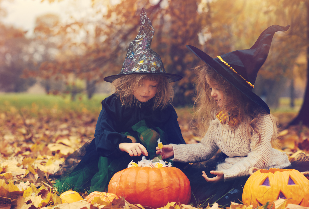 Children Celebrating Halloween
