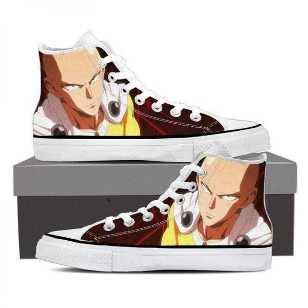 Converse Unisex Angry Face Genos Brown One Punch Man Shoes - Oppai Hoodies
