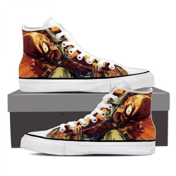 Converse Unisex Angry Punch Saitama One Punch Man Shoes - Oppai Hoodies